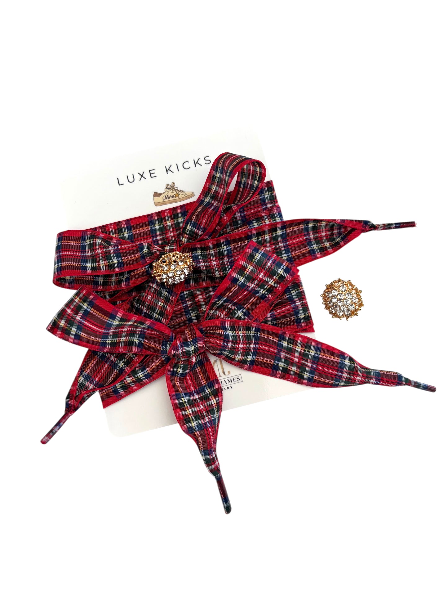Luxe Kicks Shoelaces/Sweetheart Plaid