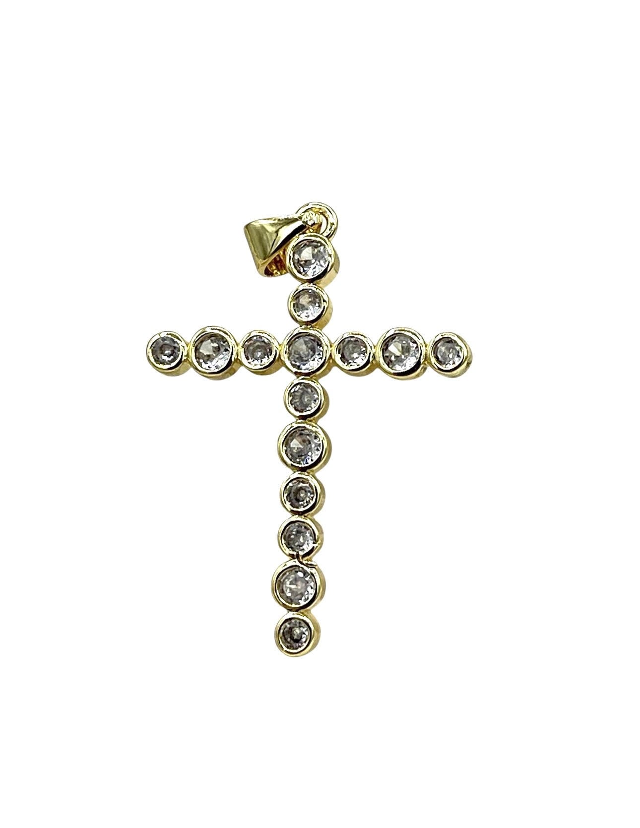Sparkle cross charm – Nora James Jewelry