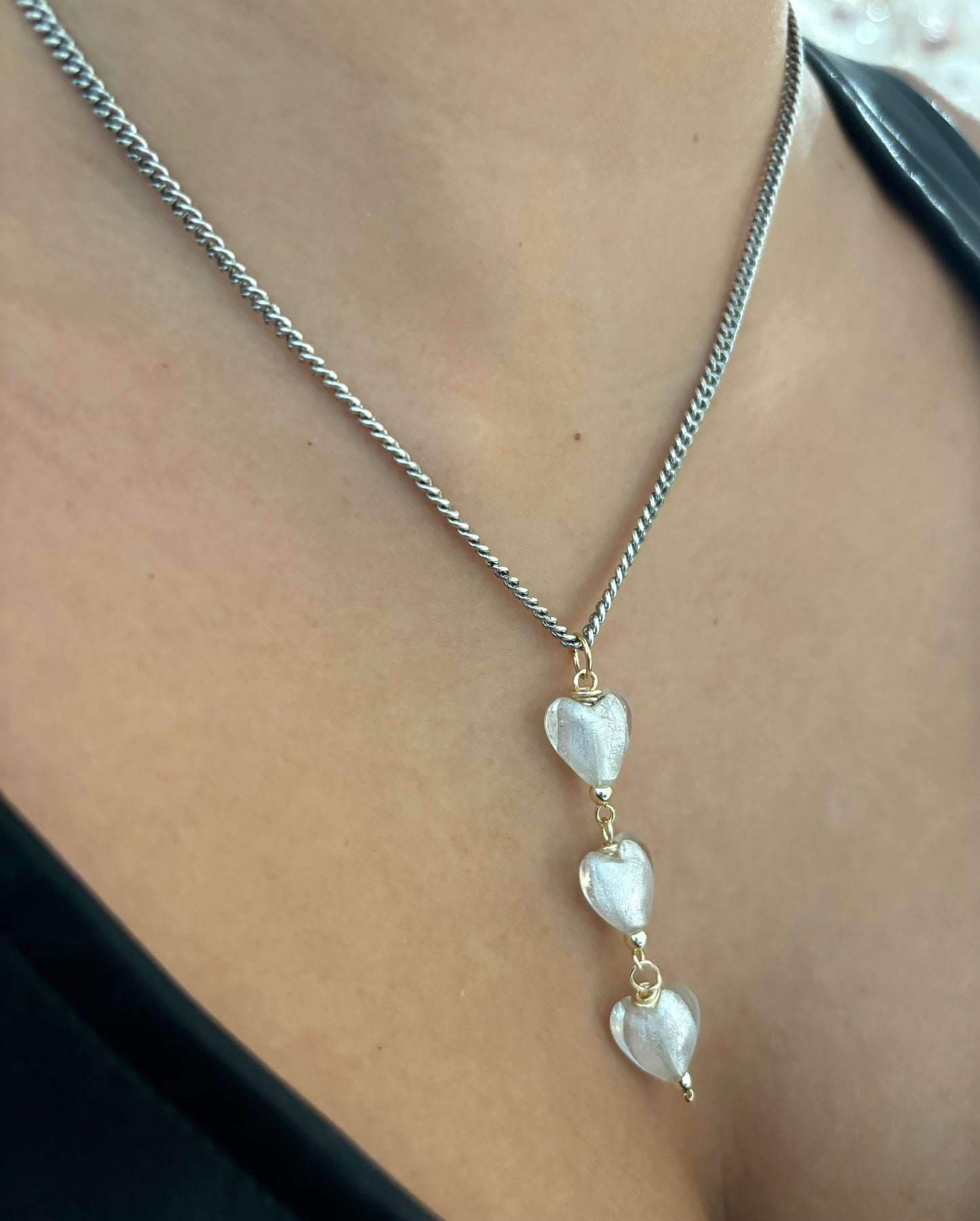 Triple heart necklace