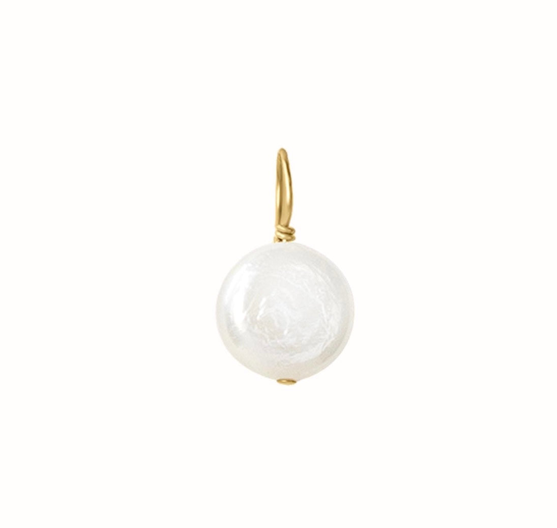 Coin pearl charm