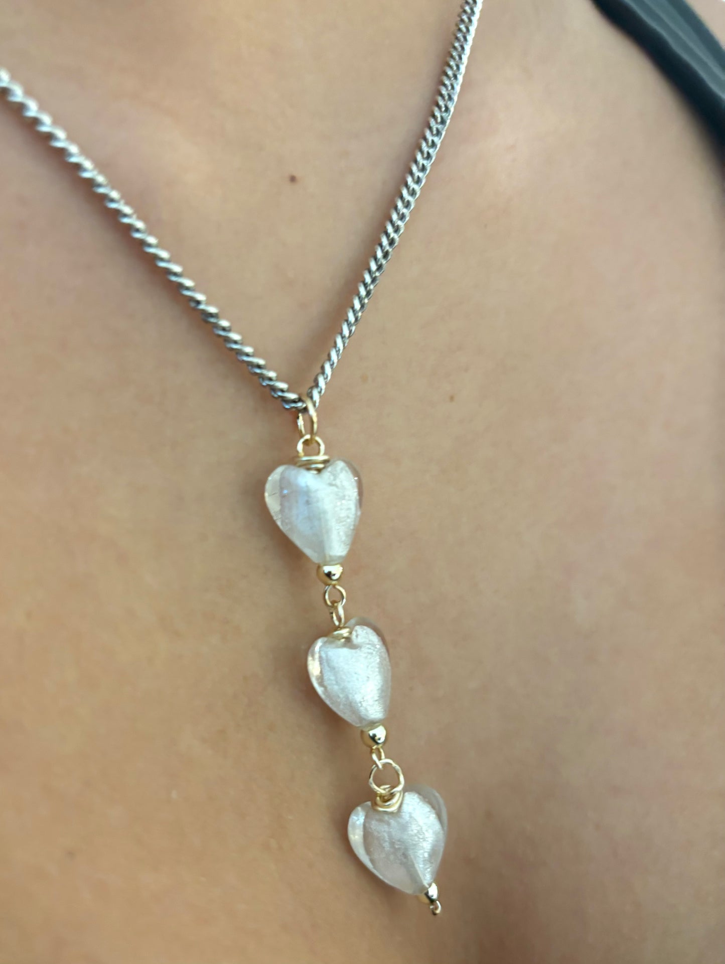 Triple heart necklace