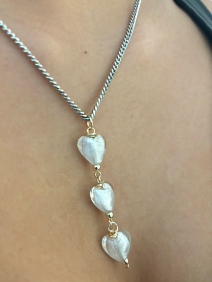 Triple heart necklace