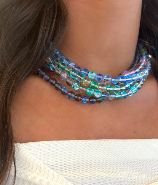 Blueberry Twist Quartz Necklace