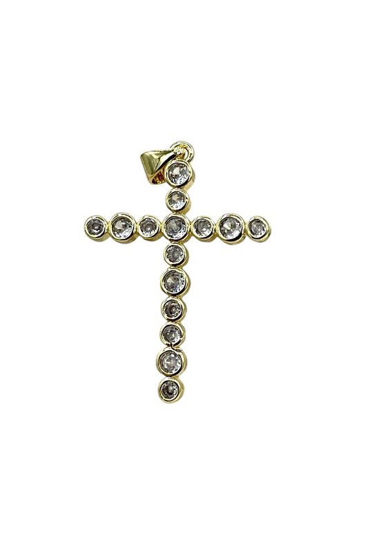 Crystal cross charm