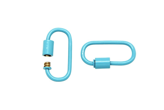 Turquoise carabiner