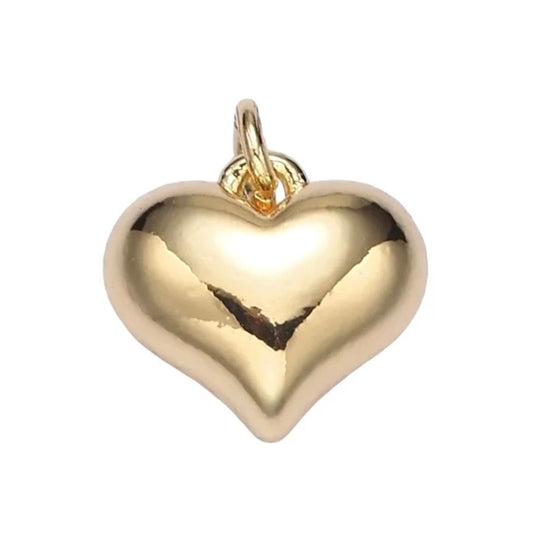 Puffy heart charm