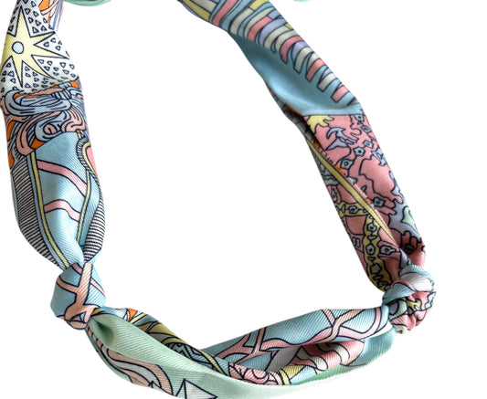 Seaglass scarf necklace