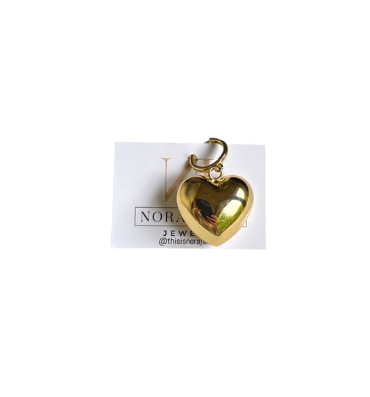 Puffy heart charm
