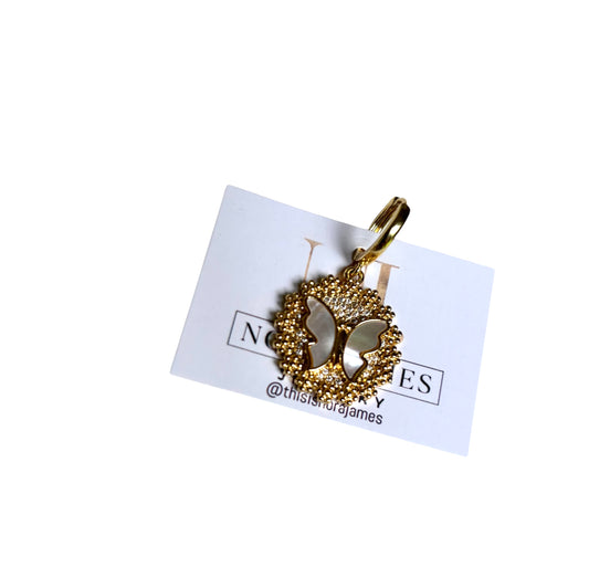 Dotted butterfly charm