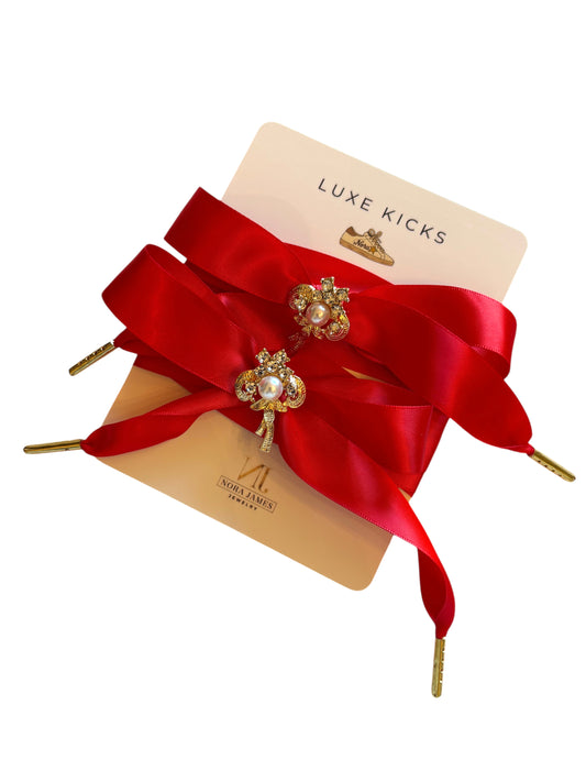 Luxe Kicks Shoelaces/Rosie Red