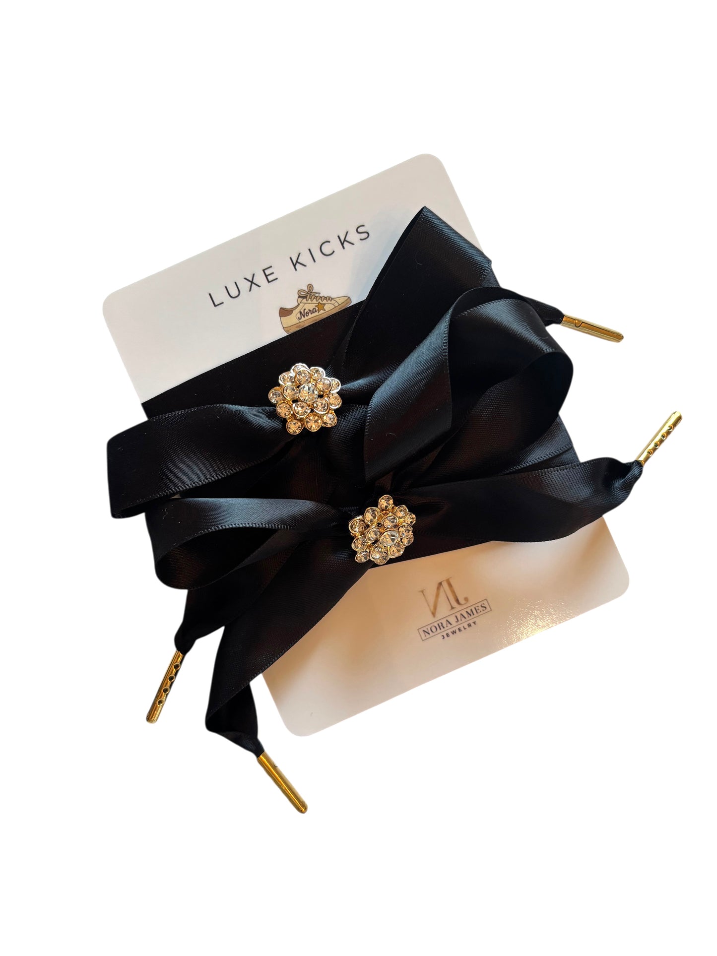 Luxe Kicks Shoelaces/Black Tie
