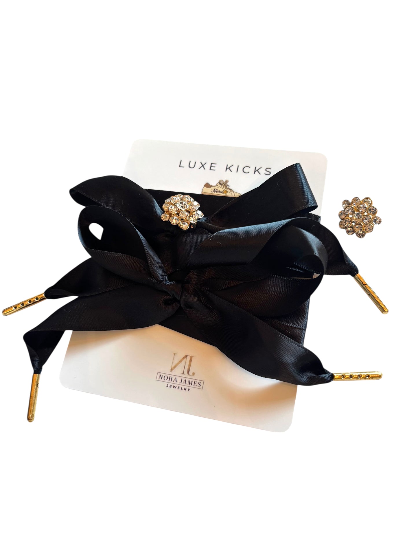 Luxe Kicks Shoelaces/Black Tie