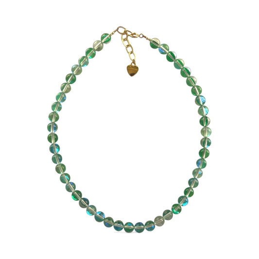 Pistachio Plunge Quartz Necklace