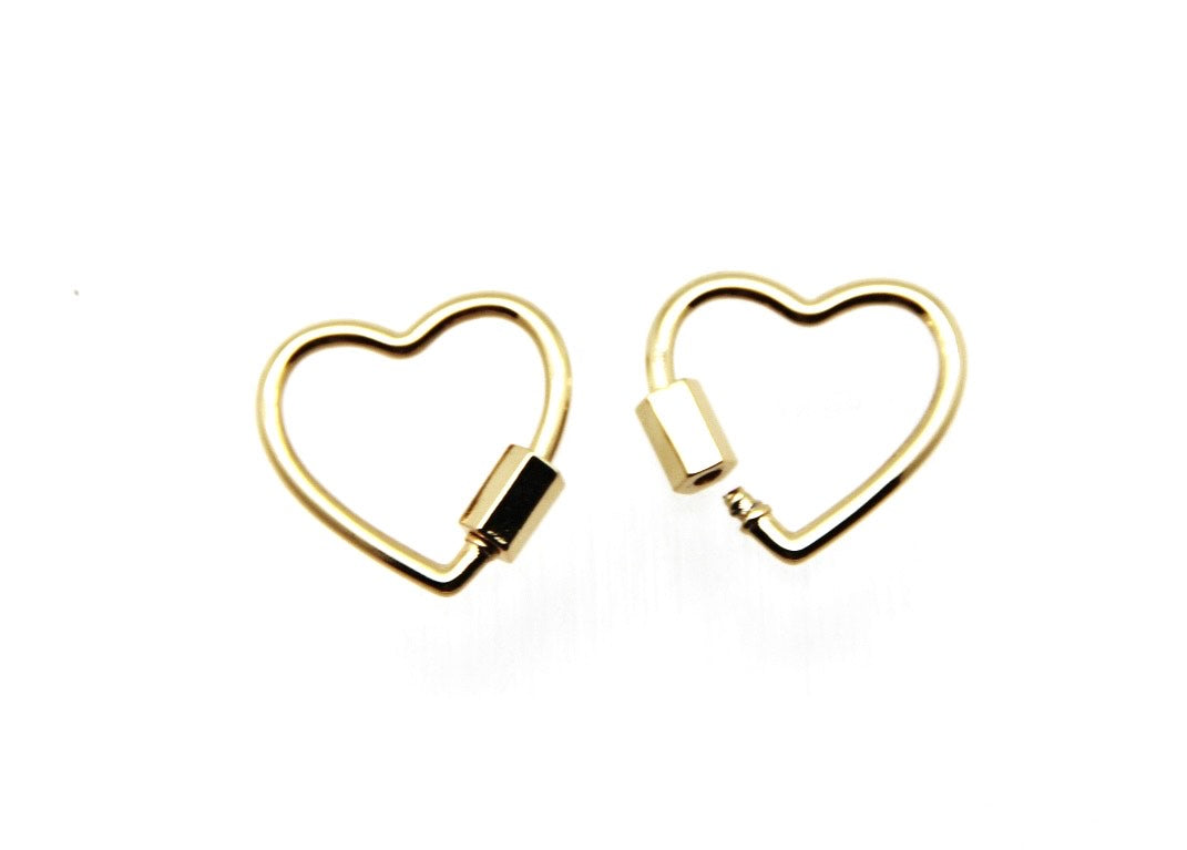 Gold heart carabiner