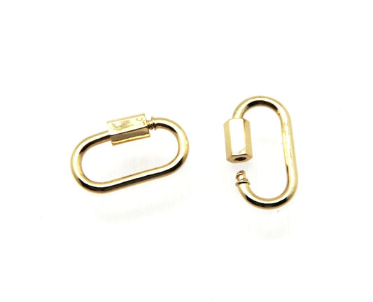 Gold oval carabiner