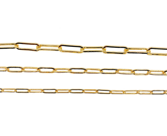 Gold paperclip chain