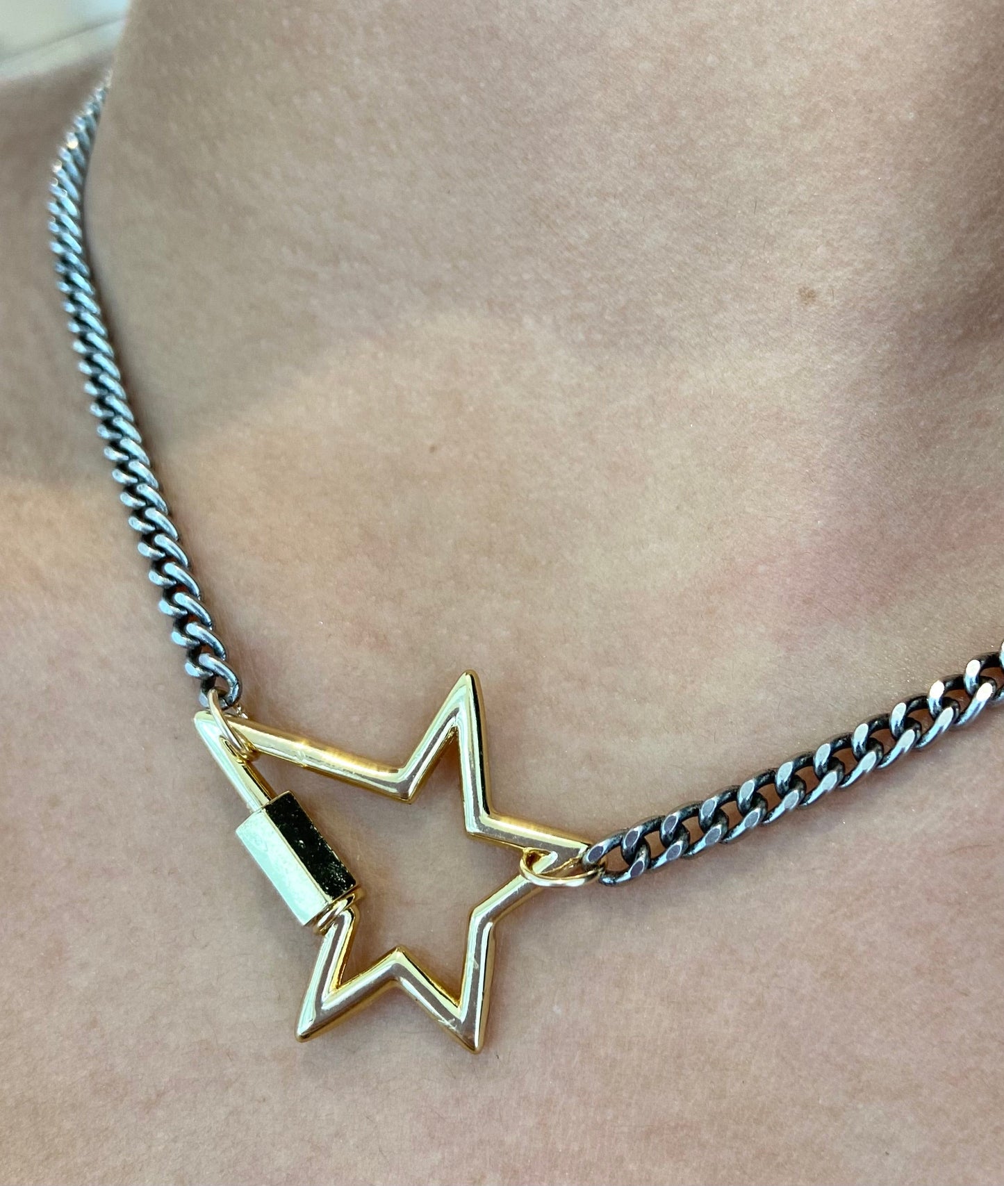 Star gaze lock necklace