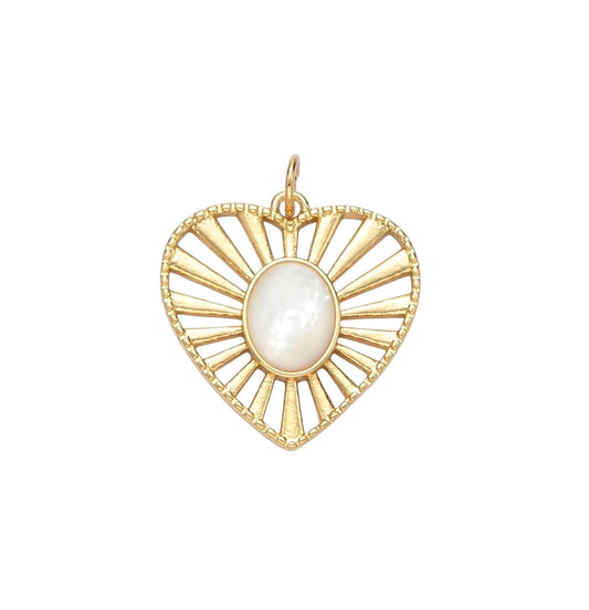 Heart with pearl charm