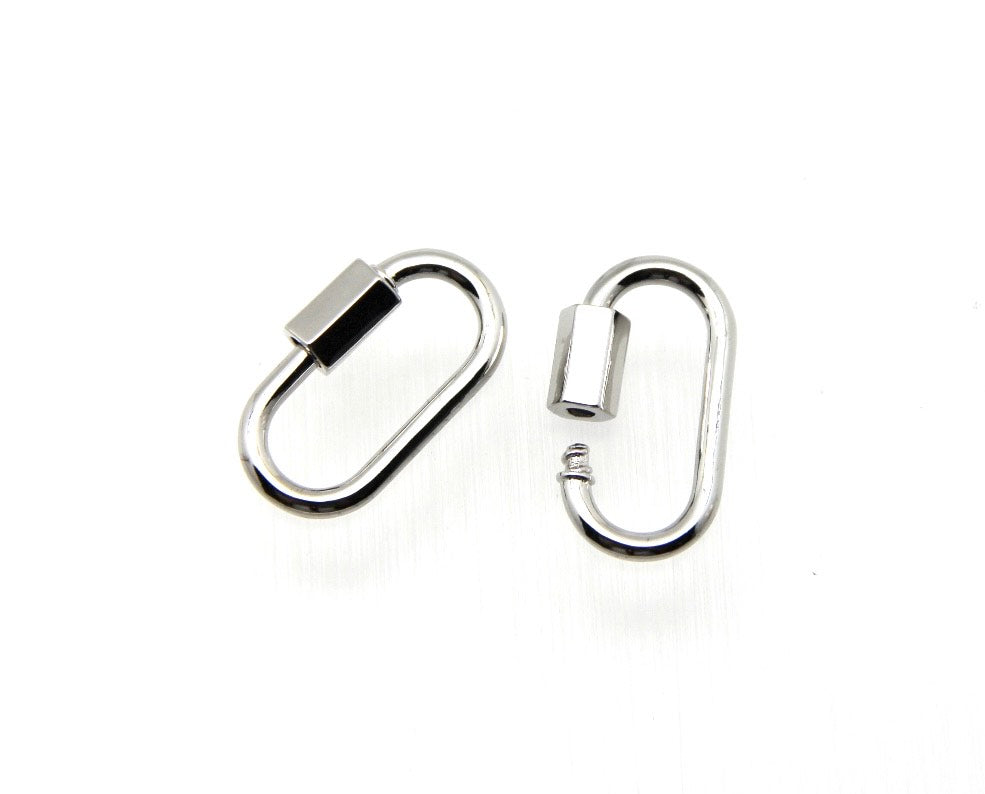 Silver oval carabiner