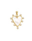 Pearl heart charm