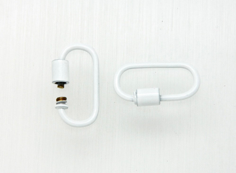 White carabiner